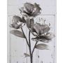 Branche de camélia artificielle en mousse synthétique RANIA, grise, 95 cm, Ø 18-22 cm