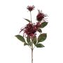 Branche de fleurs artificielles Chrysanthème MIRANE, rouge bourgogne, 70cm