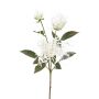 Branche de fleurs artificielles Chrysanthème MIRANE, blanc, 70cm