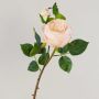 Rose chou artificielle MIRETTA, rose-vert, 60 cm, Ø 3-9 cm