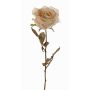 Rose artificielle NAJMA, aspect séché, crème-rose, 65cm, Ø10cm