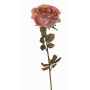 Rose artificielle NAJMA, aspect séché, vieux rose, 65cm, Ø10cm