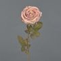 Rose artificielle NAJMA, aspect séché, vieux rose, 65 cm, Ø 10 cm