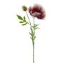 Coquelicot artificiel EDESSA, fuchsia-blanc, 80cm, Ø11cm