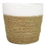 Jardinière panier DOMINGA, blanc-beige, 18cm, Ø20,5cm