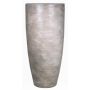 Grand vase en céramique THORAN avec veinure, brun-blanc, 70cm, Ø32cm