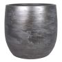 Cache-pot en céramique ACHTON, marbré, noir, 45cm, Ø49cm