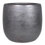 Pot en céramique AGAPE avec veinure, noir, 54cm, Ø59cm