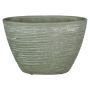 Pot ovale en céramique pour orchidée ADELPHOS, rainures, gris-brun, 32x14,5x22,5cm