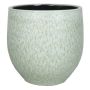 Cache-pot ELIEL en céramique, moucheté, vert menthe-blanc, 28cm, Ø28cm