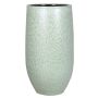 Vase ELIEL en céramique, moucheté, vert menthe-blanc, 35cm, Ø18cm
