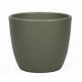 Grand cache-pot TEHERAN BASAR, céramique, vert olive mat, 33,5cm, Ø40cm