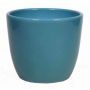 Pot de fleurs TEHERAN BASAR, céramique, bleu océan, 15cm, Ø17,5cm
