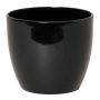 Petit pot de fleurs TEHERAN BASAR, céramique, noir, 6cm, Ø7,5cm
