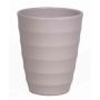 Pot à orchidée IZEH, céramique, gris mat, 17cm, Ø14cm