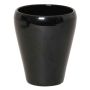 Vase orchidée NAZARABAD, céramique, noir, 17cm, Ø14cm