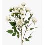 Fleur artificielle : branche de rose TOSSA, blanche, 60 cm, Ø 1-4 cm