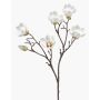 Fleur artificielle Magnolia ANEU, crème, 65 cm, Ø 7-8 cm