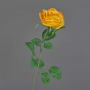 Rose artificielle PEZOS, jaune-orange, 60 cm, Ø 10 cm
