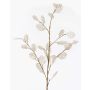 Branche artificielle Lunaria BUELNA, crème, 105cm