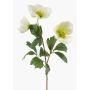 Rose de Noël artificielle MERUEL, blanc-vert, 45cm