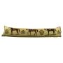 Coussin décoratif anti-courants d'air EMTIS avec motif de cheval, beige, 90x15x20cm