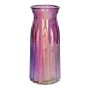 Vase de table en verre RUBIE, violet-irisé-transparent, 24cm, Ø11cm