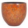 Cache-pot ELIEL en céramique, moucheté, orange-jaune, 13cm, Ø14cm