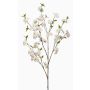 Branche synthétique de cerisier ornemental VERIANO avec fleurs, blanche, 120cm