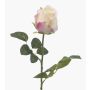 Rose artificielle DIXLEN, blanc-rose, 70 cm, Ø 7 cm