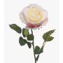 Rose artificielle BRUNETTE, blanc-rose, 70 cm, Ø 11 cm