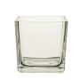 Grand bougeoir en verre KIM AIR, transparent, 14x14x14cm