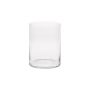 Bougeoir cylindre SANYA AIR en verre, transparent, 21,5cm, Ø13,5cm