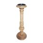 Bougeoir RICCARDO en bois de manguier, marron, 40cm, Ø12,5cm
