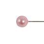 Épingles décoratives KARISA dans une boîte en plastique, tête perlée, 144 pièces, rose, Ø0,6cm