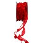 Bolduc décoratif guirlande de perles CARESA en mousseline et satin, rouge, 5m, 20mm