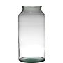 Vase en verre QUINN EARTH, recyclé, vert-transparent, 42,5cm, Ø22,6cm