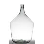 Vase ballon en verre JENSON, recyclé, vert-transparent, 50cm, Ø34cm