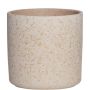 Pot de fleurs en céramique ARAYA, moucheté, beige, 10cm, Ø10cm