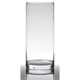Vase cylindrique en verre SANSA EARTH, transparent, 35cm, Ø15cm