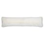 Coupe-vent de porte moelleux ARIFA en tissu Teddy lisse, blanc, 90x20x15cm