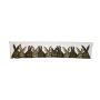 Pare-vent décoratif WEIDER avec motif lapin, brun-blanc, 90x20x10cm