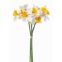 Bouquet de fleurs synthétiques de jonquilles BROZIN, blanc-jaune, 40cm