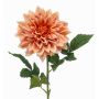 Fleur synthétique dahlia ZELRAN, abricot, 70cm, Ø15cm