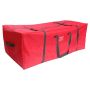 Sac pour sapin de Noël carré RYUKEN avec poignées, rouge, 137x47x63cm
