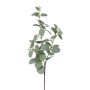 Branche artificielle Eucalyptus PLAVEN avec des fleurs, vert, 70cm
