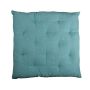 Coussin d'assise TALINA, avec piquage, bleu, 40x40x5cm