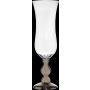 Flûte à champagne XXL PIYA sur socle, transparent-argent, 90cm, Ø29cm