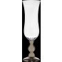 Flûte à champagne XXL PIYA sur socle, transparent-argent, 117cm, Ø39cm