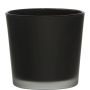 Cache-pot en verre ALENA FROST, noir mat, 11cm, Ø11,5cm